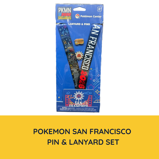 2026 San Francisco Pokemon Worlds XP SF Themed Pin & Lanyard Set