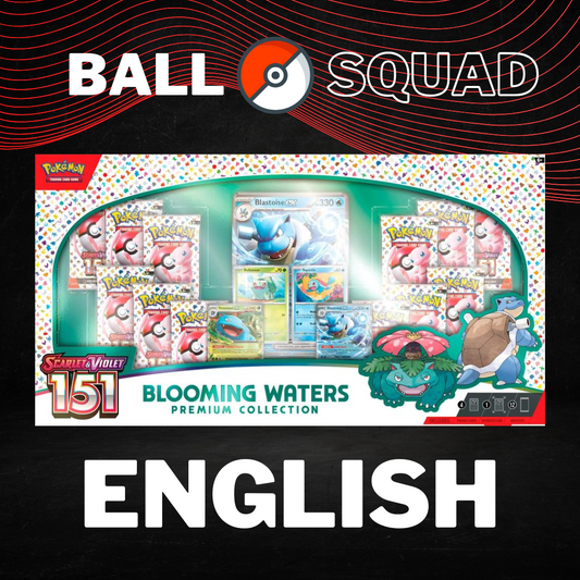Blooming Waters Premium Collection Pokemon Scarlet & Violet 151 Box