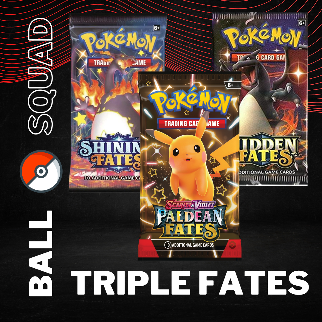 Triple Fates Pokemon Bundle Packs (Hidden Fates, Shining Fates, Paldean Fates)