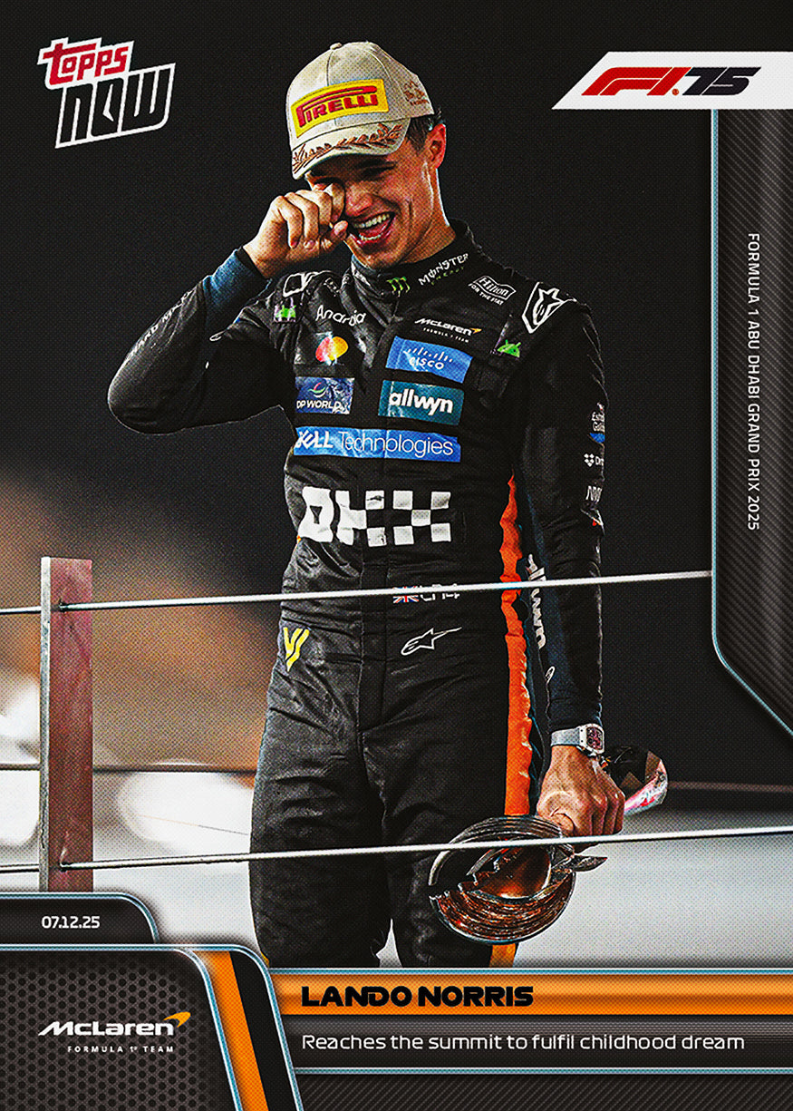 Lando Norris - 2025 Formula 1® Topps NOW® - Card 87 (Abu Dhabi)