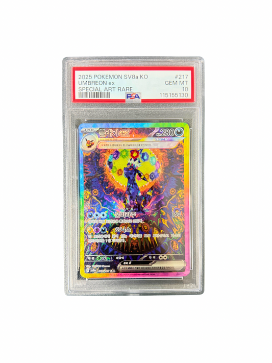 2025 KOREAN Umbreon EX SAR #217 Terastral Festival [PSA 10]