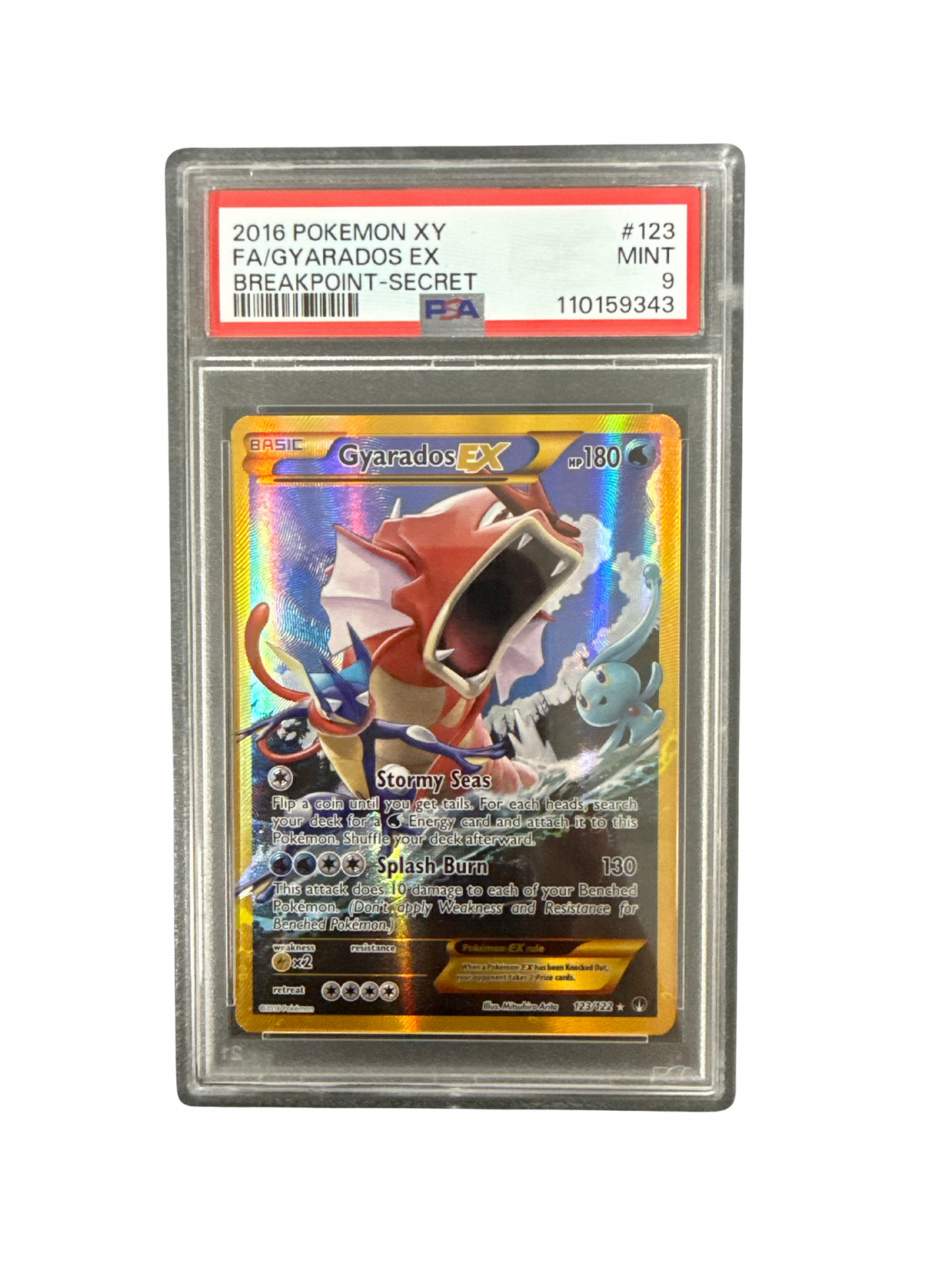 2016 Gyarados EX #123 Secret XY Breakpoint [PSA 9]