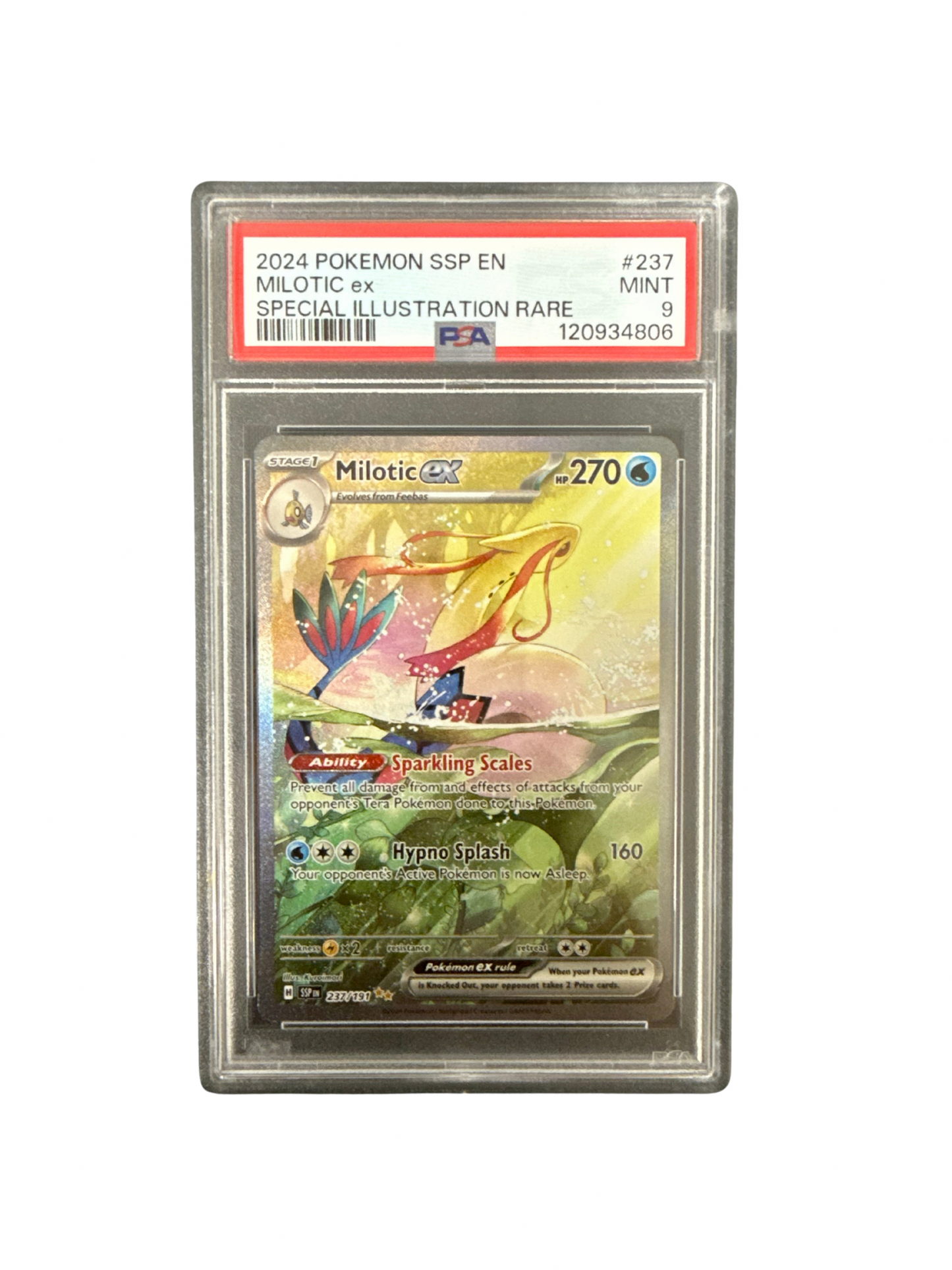 2024 Milotic EX SAR #237 Surging Sparks [PSA 9]
