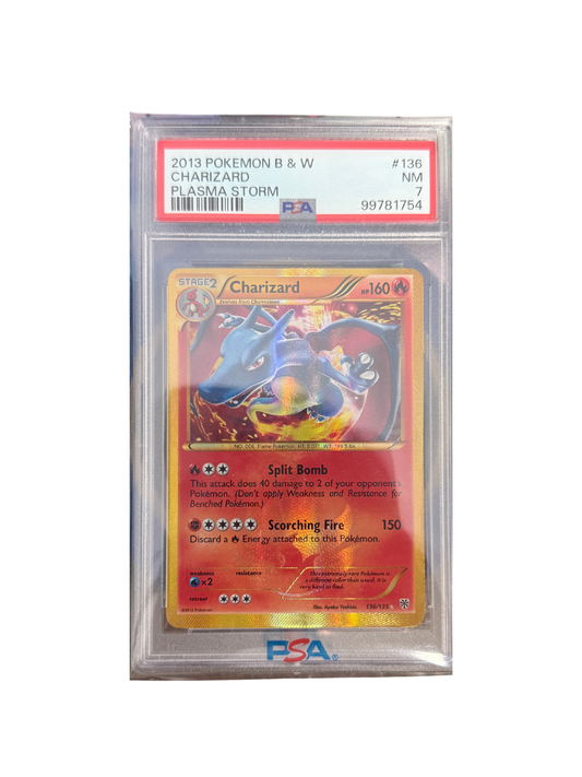 2013 Charizard #136 Black & White Plasma Storm [PSA 7]