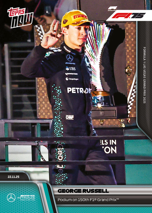 George Russell - 2025 Formula 1® Topps NOW® - Card 80 (Las Vegas)